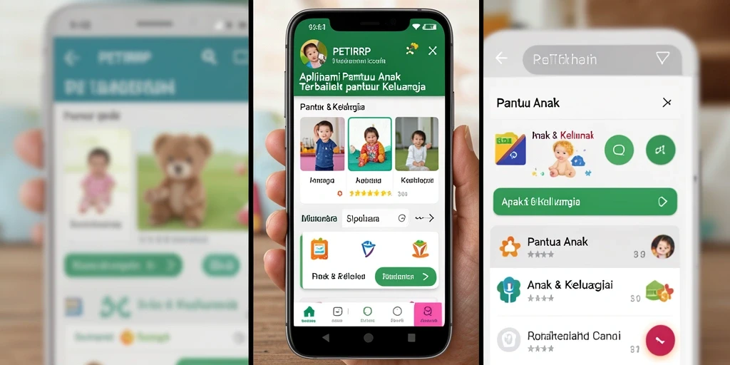 Antarmuka aplikasi PETIRRP untuk memantau anak.