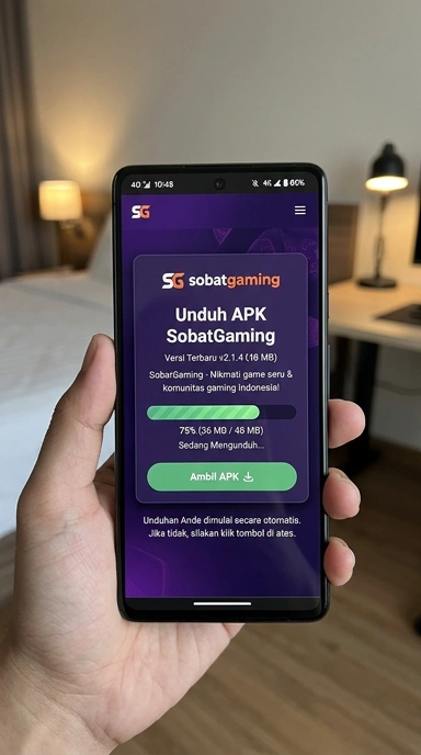 Tampilan halaman APK sobatgaming